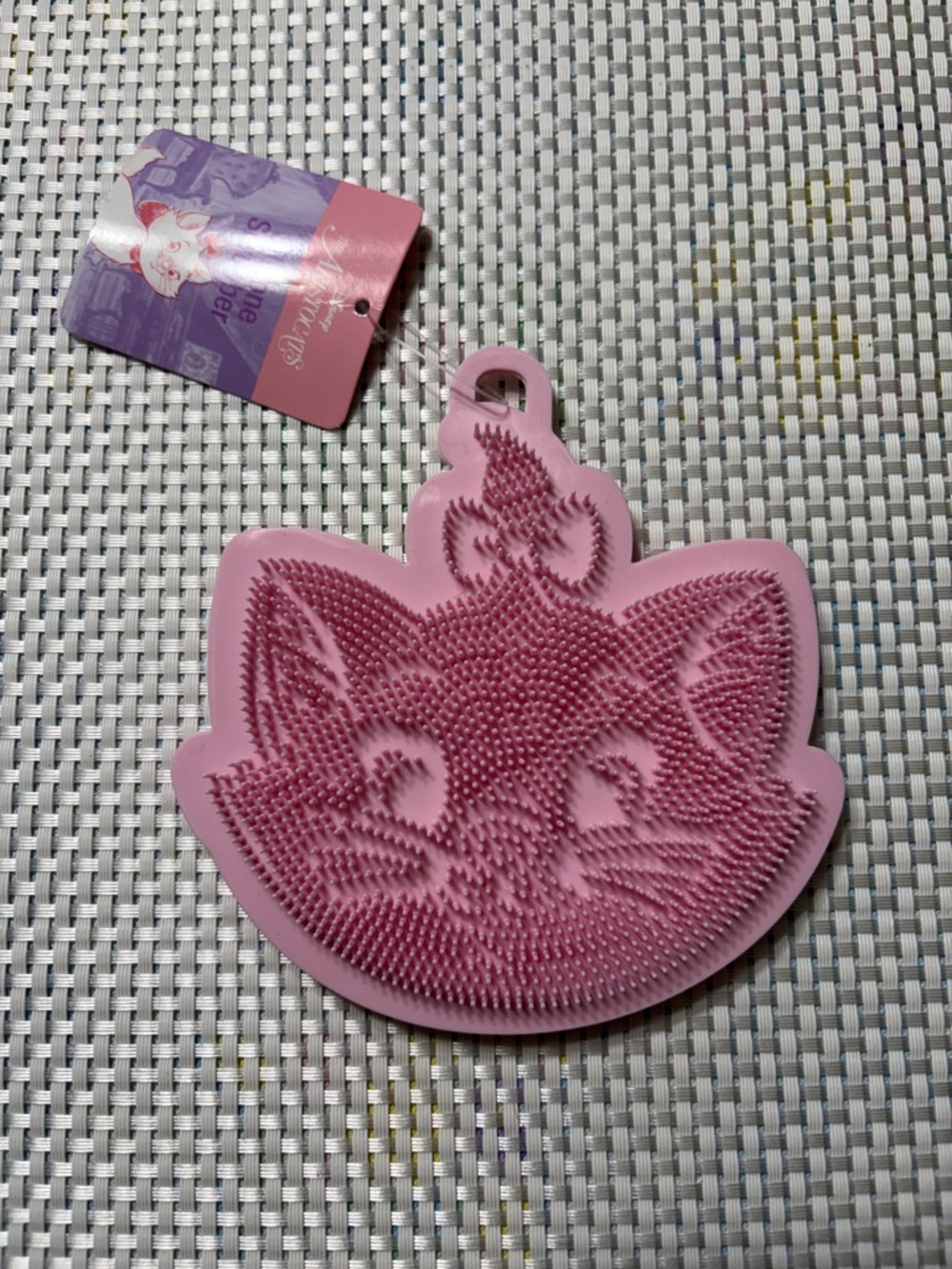 Disney Marie Pink Cat Silicone Scrubber